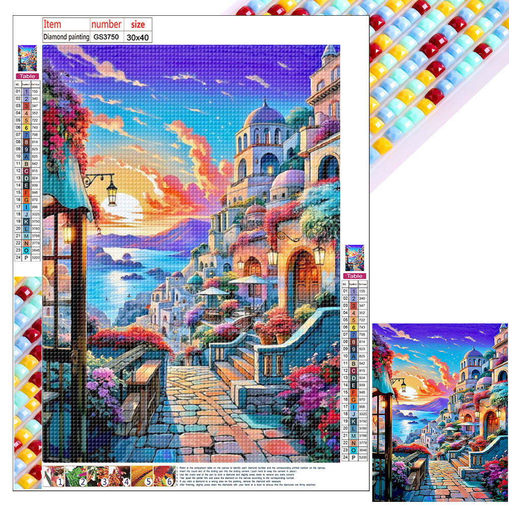 Diamond Painting - Full Square - city view (30*40CM)