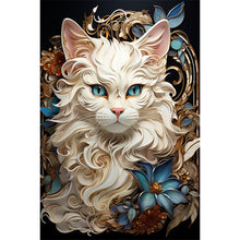 Load image into Gallery viewer, Diamond Painting - Full Round - white cat (40*60CM)
