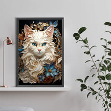 Load image into Gallery viewer, Diamond Painting - Full Round - white cat (40*60CM)
