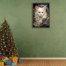 Load image into Gallery viewer, Diamond Painting - Full Round - white cat (40*60CM)
