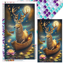 Load image into Gallery viewer, Diamond Painting - Full Round - Deer on the boat (40*70CM)
