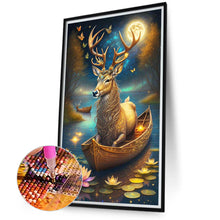 Load image into Gallery viewer, Diamond Painting - Full Round - Deer on the boat (40*70CM)
