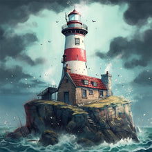 Load image into Gallery viewer, Diamond Painting - Full Round - lighthouse (30*30CM)
