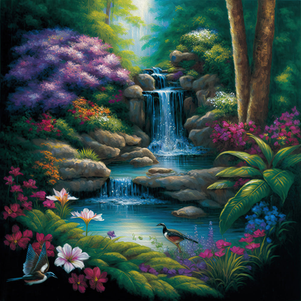 Diamond Painting - Full Round - Secret place in the woods (30*30CM)