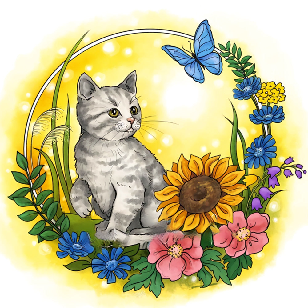Diamond Painting - Full Round - kitten (30*30CM)