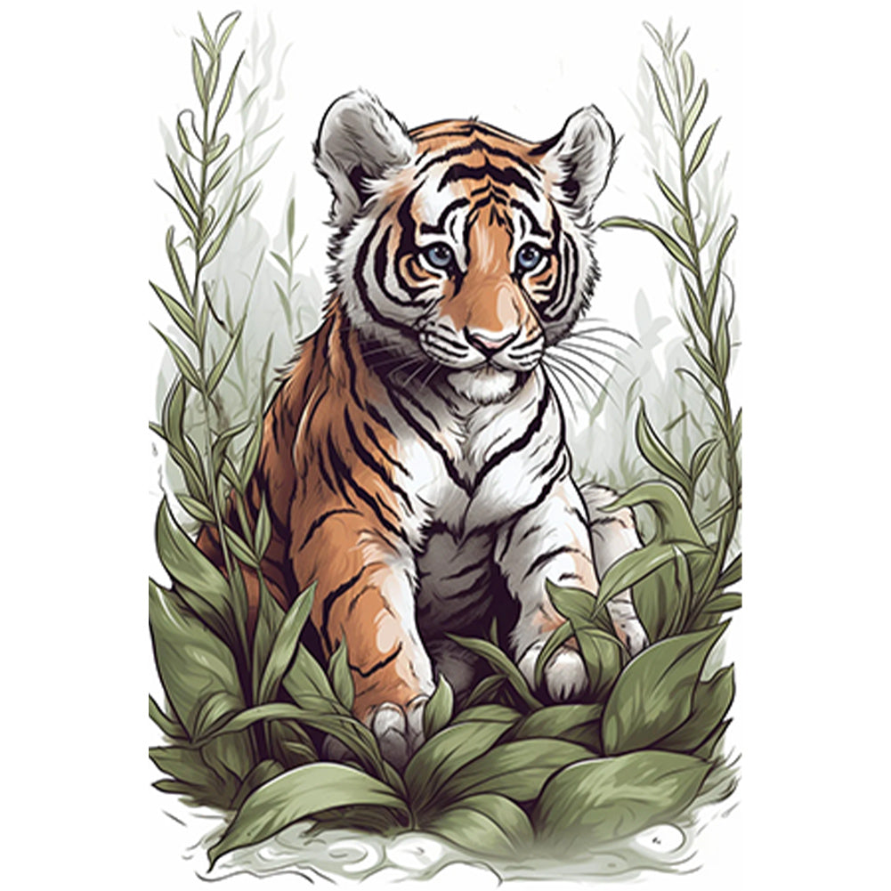 Diamond Painting - Full Round - tiger (30*45CM)