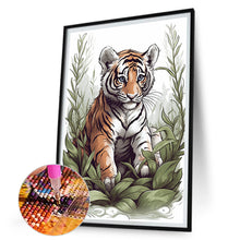 Load image into Gallery viewer, Diamond Painting - Full Round - tiger (30*45CM)
