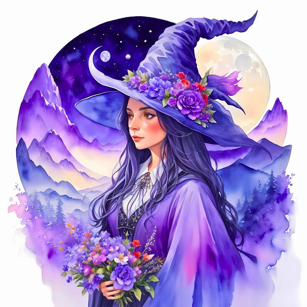 Diamond Painting - Full Round - elegant witch (30*30CM)