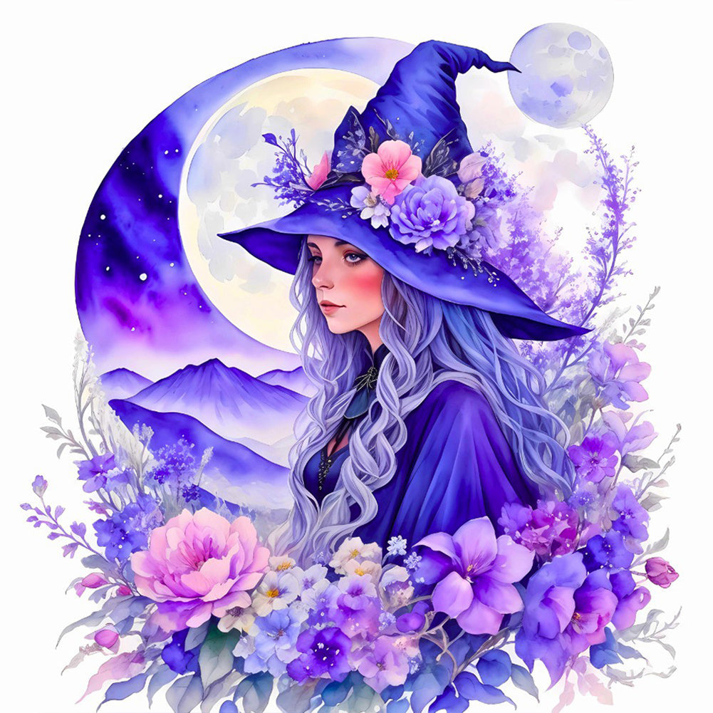 Diamond Painting - Full Round - elegant witch (30*30CM)