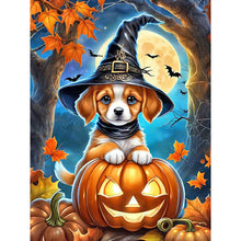 Load image into Gallery viewer, Diamond Painting - Full Round - halloween cats and dogs (30*40CM)

