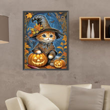 Load image into Gallery viewer, Diamond Painting - Full Round - halloween cats and dogs (30*40CM)
