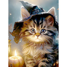 Load image into Gallery viewer, Diamond Painting - Full Round - halloween cats and dogs (30*40CM)
