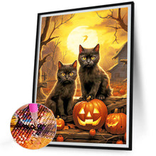Load image into Gallery viewer, Diamond Painting - Full Round - halloween cats and dogs (30*40CM)
