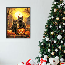 Load image into Gallery viewer, Diamond Painting - Full Round - halloween cats and dogs (30*40CM)
