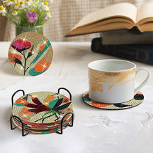 Load image into Gallery viewer, 8PCS Special Shape Diamond Painting DIY Coaster with Holder (Floral Plane)

