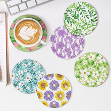 Load image into Gallery viewer, 8PCS Special Shape Diamond Painting DIY Coaster with Holder (Cute Flat Pattern)
