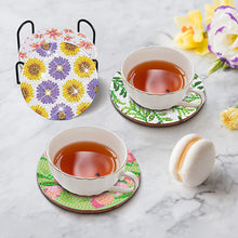 Load image into Gallery viewer, 8PCS Special Shape Diamond Painting DIY Coaster with Holder (Cute Flat Pattern)
