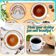 Load image into Gallery viewer, 8PCS Special Shape Diamond Painting DIY Coaster with Holder(Love Rainbow Bridge)
