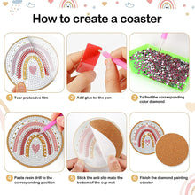 Load image into Gallery viewer, 8PCS Special Shape Diamond Painting DIY Coaster with Holder(Love Rainbow Bridge)
