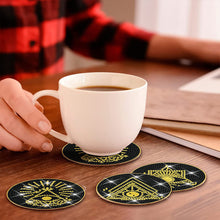 Load image into Gallery viewer, 8PCS Special Shape Diamond Painting DIY Coaster with Holder (Occult)

