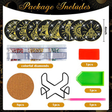 Load image into Gallery viewer, 8PCS Special Shape Diamond Painting DIY Coaster with Holder (Occult)
