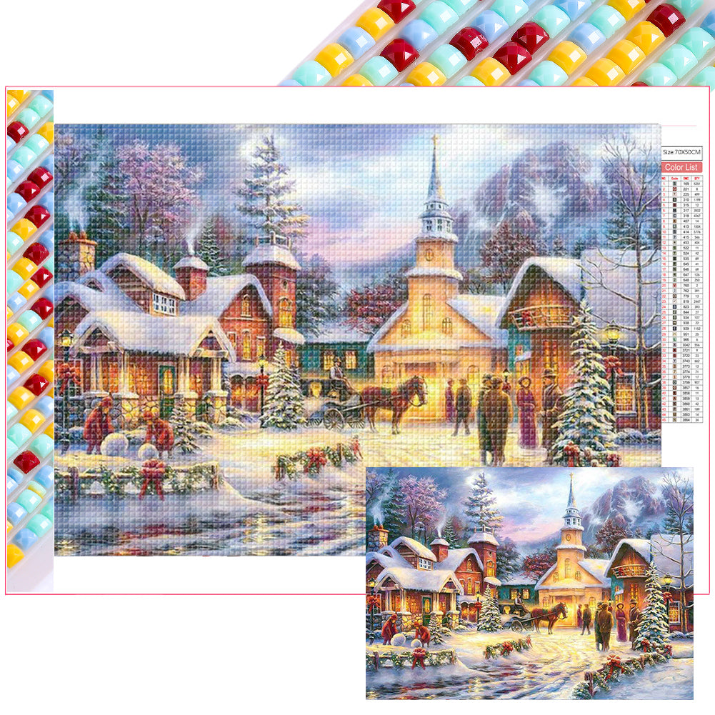 Diamond Painting - Full Square - Christmas street (70*50CM)