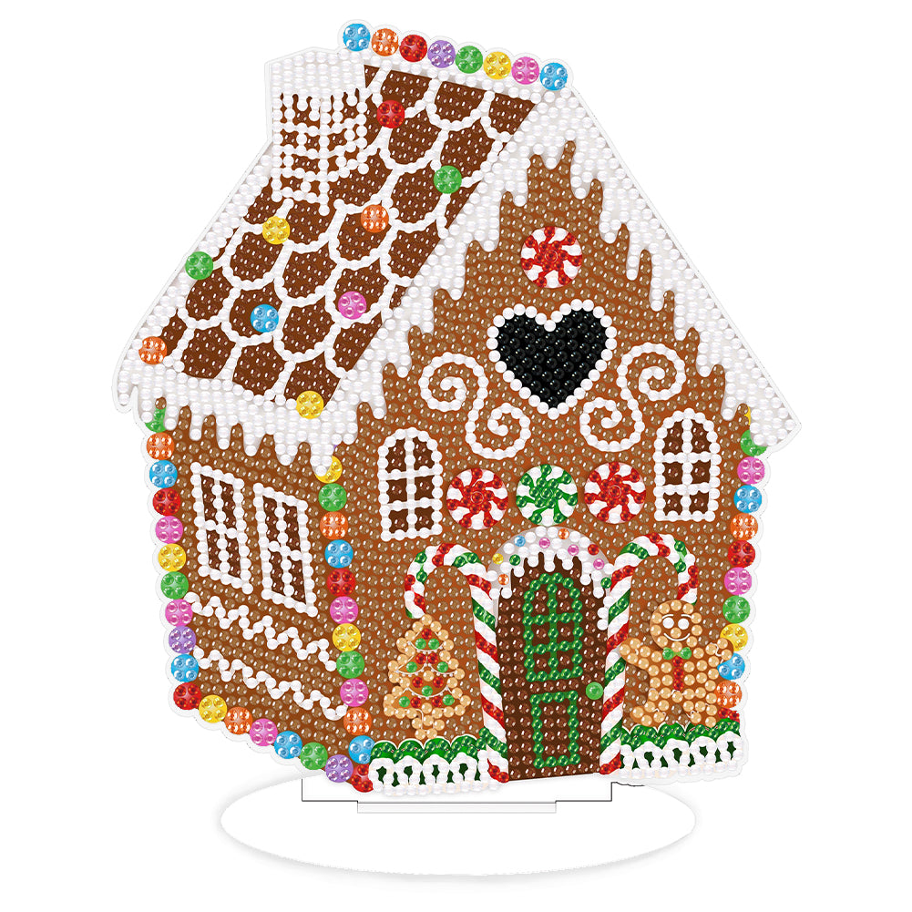 Diamond Painting Table Decor for Home Office Table Decor (Gingerbread Houses)