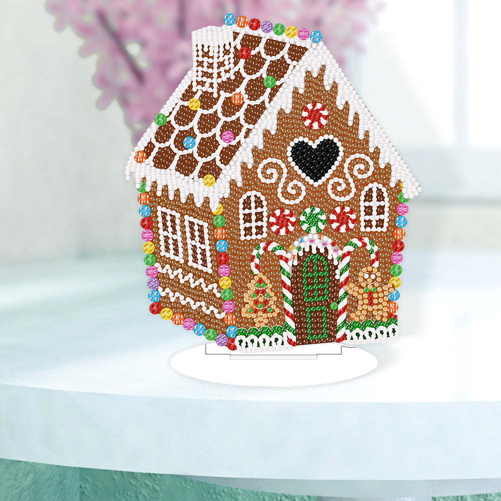 DIY 5D Diamond Painting The Gingerbread House Kits for Adults Full Round  Drill（12x8inch/30x20cm）, Paintings Embroidery Pictures Arts Craft for Home