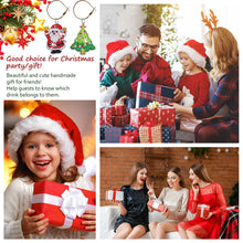 Load image into Gallery viewer, 8PCS Diamond Painting Hanging Decor Dog Paw Diamond Wine Glass Charms Expression
