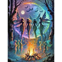 Load image into Gallery viewer, Diamond Painting - Full Round - Gathering of fairies under the moon (30*40CM)
