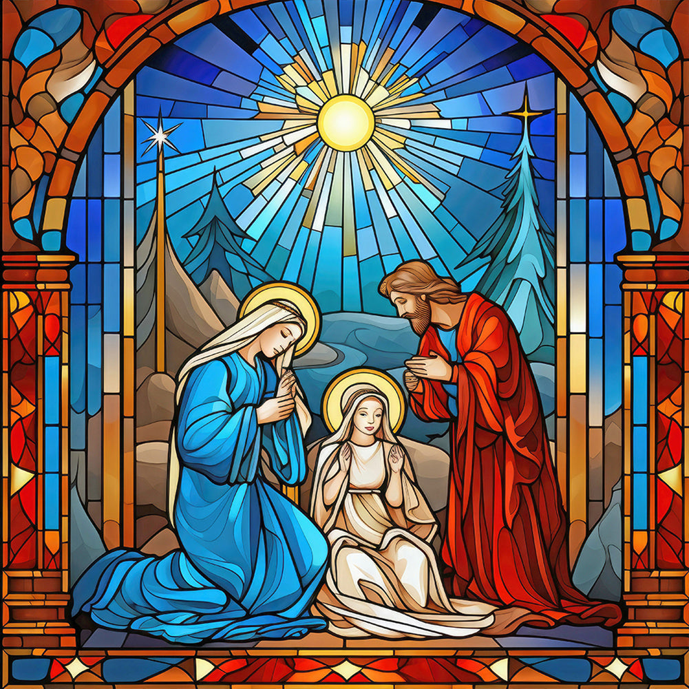 Diamond Painting - Full Round - Believer Jesus Glass Art (30*30CM)