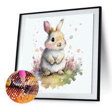 Load image into Gallery viewer, Diamond Painting - Full Round - rabbit and flower (30*30CM)
