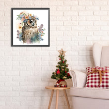 Load image into Gallery viewer, Diamond Painting - Full Round - Owl and flower (30*30CM)
