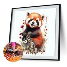 Load image into Gallery viewer, Diamond Painting - Full Round - Red panda and flowers (30*30CM)
