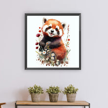 Load image into Gallery viewer, Diamond Painting - Full Round - Red panda and flowers (30*30CM)
