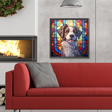Load image into Gallery viewer, Diamond Painting - Full Round - puppy glass art (30*30CM)
