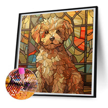 Load image into Gallery viewer, Diamond Painting - Full Round - puppy glass art (30*30CM)
