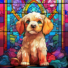 Load image into Gallery viewer, Diamond Painting - Full Round - puppy glass art (30*30CM)
