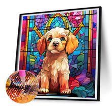Load image into Gallery viewer, Diamond Painting - Full Round - puppy glass art (30*30CM)
