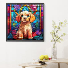 Load image into Gallery viewer, Diamond Painting - Full Round - puppy glass art (30*30CM)
