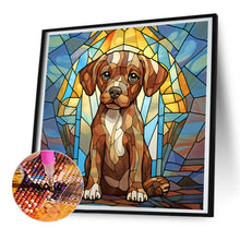 Load image into Gallery viewer, Diamond Painting - Full Round - puppy glass art (30*30CM)
