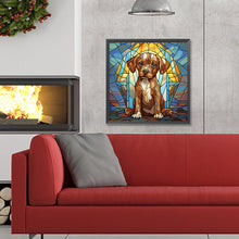 Load image into Gallery viewer, Diamond Painting - Full Round - puppy glass art (30*30CM)
