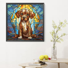 Load image into Gallery viewer, Diamond Painting - Full Round - puppy glass art (30*30CM)
