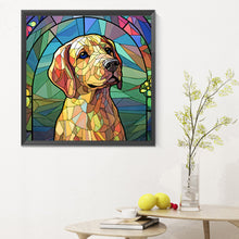 Load image into Gallery viewer, Diamond Painting - Full Round - puppy glass art (30*30CM)
