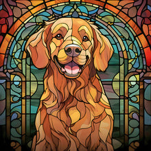 Load image into Gallery viewer, Diamond Painting - Full Round - puppy glass art (30*30CM)

