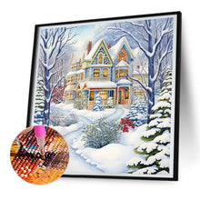 Load image into Gallery viewer, Diamond Painting - Full Round - winter snow house (30*30CM)
