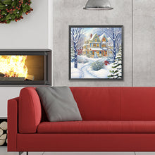 Load image into Gallery viewer, Diamond Painting - Full Round - winter snow house (30*30CM)
