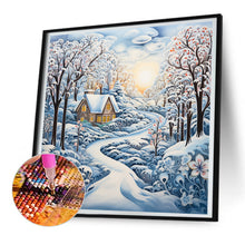 Load image into Gallery viewer, Diamond Painting - Full Round - winter snow house (30*30CM)
