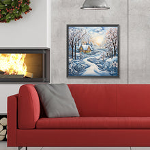 Load image into Gallery viewer, Diamond Painting - Full Round - winter snow house (30*30CM)
