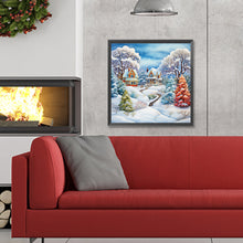 Load image into Gallery viewer, Diamond Painting - Full Round - winter snow house (30*30CM)
